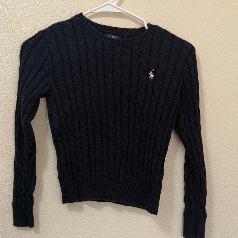 Polo by Ralph Lauren Navy Cable Knit Sweater